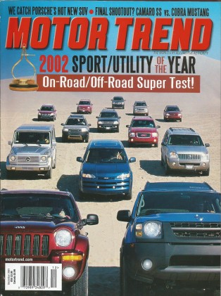 MOTOR TREND 2001 DEC - SS vs. COBRA, CAYENNE, SUVs